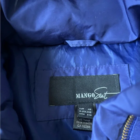 Blue mango belted jacket - Picture 5 of 7